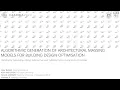 ALGORITHMIC GENERATION OF ARCHITECTURAL MASSING MODELS FOR BUILDING DESIGN OPTIMISATION