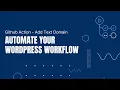 WordPress Github Action - Add missing Text Domain