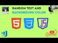 Create a Random Color Changing Text Background with HTML CSS JS Short Easy Tutorial 2025