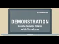 Deploying NoSQL Tables using Terraform scripts