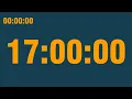 17 hour timer play at 0 5x speed with end alarm time elapsed and progress bar