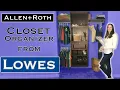 Installing an Allen Roth Closet Organizer from Lowes