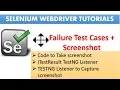 How to Capture Screenshot in Selenium for Failed Test Cases
