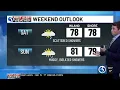 WEATHER Rain chances rise tomorrow and over the weekend