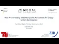 Data Preprocessing and Data Quality Assessment for Energy System Optimization