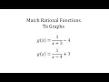 Match Rational Functions and Graphs Translations