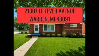 3 Bedroom House for Rent in Warren MI Brick Ranch with Sunroom Garage