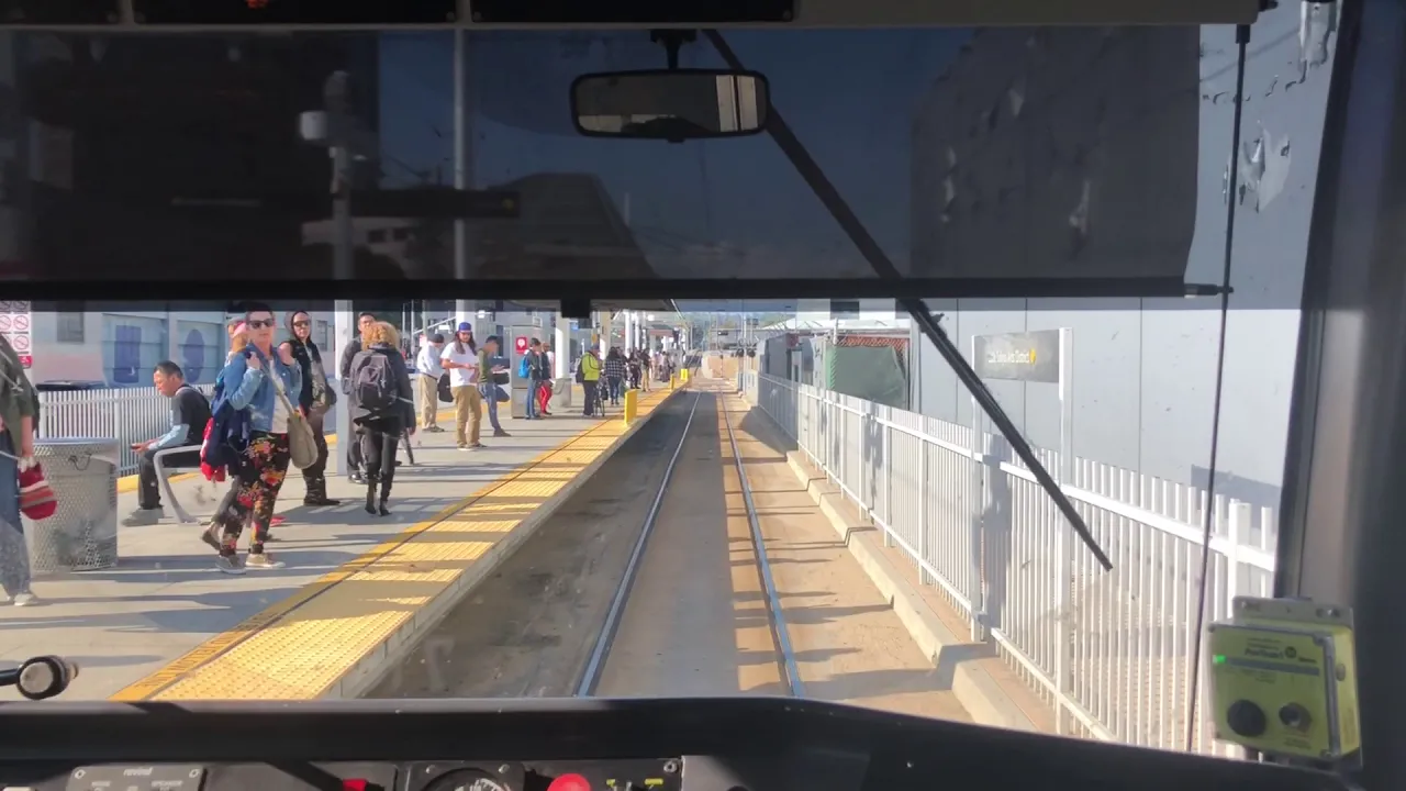 LA metro gold line full ride cab view from east LA to Azusa