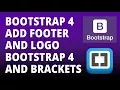 Bootstrap 4 - Add Footer and Logo with Bootstrap 4 and Brackets Text Editor