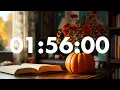 1-Hour 56 Minute Productivity Timer for Focus Efficiency with Beeps at the end