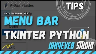 How do I create a menu bar in Python tkinter menu widget