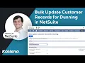 NetSuite Tutorial Bulk Updating Customer Records for Dunning in NetSuite