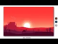 How to draw a desert landscape scenery Adobe illustrator tutorial step Digital art tutorial