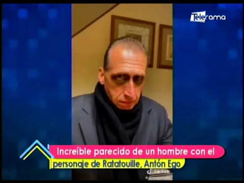 Increíble parecido de un hombre con el personaje de Ratatouille, Antón Ego