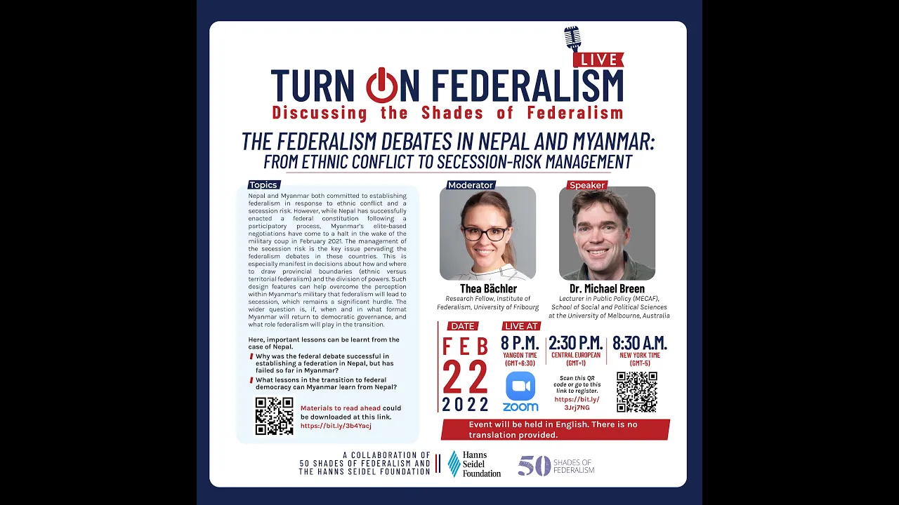 Turn On Federalism: Nepal and Myanmar