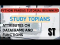 Python Pandas Live Explaination Class 12 Data Frame Attributes Explaination Day 5