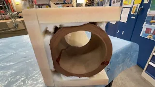 14 Jan 2023  Closing the box that keeps the bearings for the rudder axis.