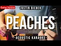 Download Lagu Peaches [Karaoke Acoustic] - Justin Bieber [Slow Version]