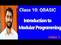 Class 10 Introduction to modular programming and sub procedure