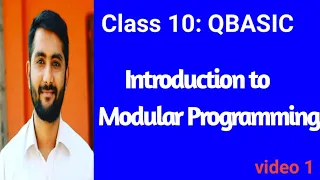 Class 10 Introduction to modular programming and sub procedure