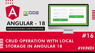 Crud Operation with Local Storage in Angular 18 Angular Tutorials In Hindi