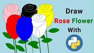 Draw Rose Flower with Python Turtle Python Turtle Graphics Design Ideas