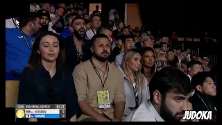 مسابقه جودو فینال جهانی دبی         هدایت حیدرف آذربایجانی در مقابل ایشیهارا ژاپنی دندنها