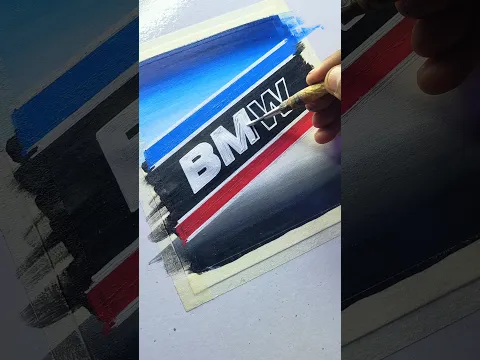 This BMW Logo Drawing Is SO SATISFYING! 🤯🔥 #art #shorts #bmw #drawing #viral