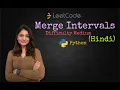 Leetcode 56 Merge Intervals Python - HINDI