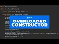 Getter for Overloaded Constructor in Java - 2018