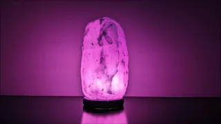 Pink Glowing Salt Lamp Night Light - Relaxing Ambient Glow No Sound