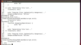 The bash debugger bas b