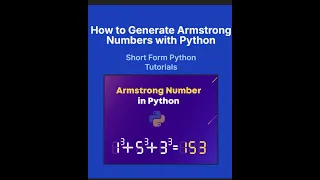 Find Armstrong Numbers in Python List All Armstrong Numbers from 1 to 1000 Tutorial
