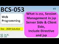 CSS Fundamentals JSP Session Management Web Programming Crash Course