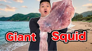 Title: 0.01kg vs 2.5kg Giant Squid Challenge！0.01kg 對決 2.5kg 巨無霸軟絲挑戰！