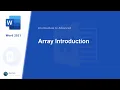 - VBA Array Introduction in Microsoft Word
