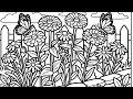 Alcohol Marker Coloring Butterfly Garden in Bloom Day 6