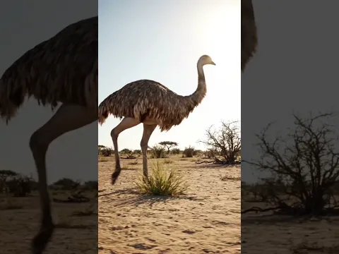 Mother Ostrich Fight Back Three Cheetah To Protect Her Eggs But Fail  #bigcat #short
