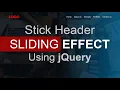 Sticky Header animation effect using jQuery Sticky Navbar effect using HTML CSS and jQuery