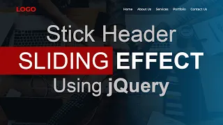 Sticky Header animation effect using jQuery Sticky Navbar effect using HTML CSS and jQuery