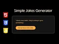 Jokes Generator with HTML CSS and JavaScript