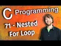 C Programming Tutorial 71 - Nested For Loop
