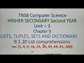 List Comprehension in Python - Syntax Part 8 in Tamil Chapter 9 Unit 3 A Jaya Mabel