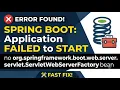 Spring Boot Application Failed to Start Missing ServletWebServerFactory Bean SOLVED