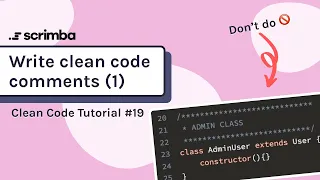 Write Clean Code Comments Clean Code Tutorial
