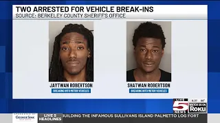 Deputies arrest 2 in connection with Goose Creek-area vehicle break-ins
