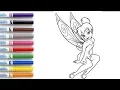 How to Draw Tinkerbell Coloring Book Page