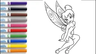 How to Draw Tinkerbell Coloring Book Page