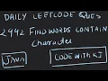2942 Find words Containing Character Leetcode CodeWithKJ Java Daily Leetcode Question