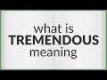 Tremendous meaning of Tremendous